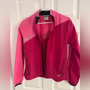 New Balance Pink Windbreaker Jacket Lightweight Water-Resistant